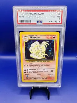 Ninetales 12/102 Base Set Holo Pokemon Card Pokemon WOTC TCG 1999 Graded PSA 8 - Image 4