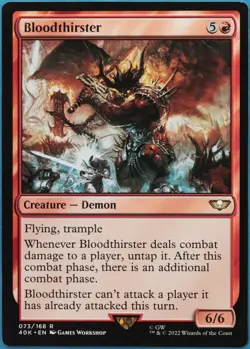Bloodthirster Warhammer 40,000 PLD Red Rare MAGIC MTG CARD (ID# 520146) ABUGames - Image 1