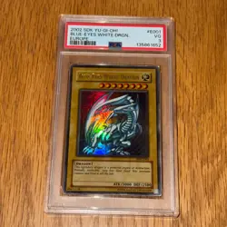 Blue Eyes White Dragon SDK-E001 (PSA 3) YuGiOh Card - Starter Deck Kaiba - Image 1