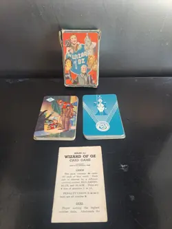 Vintage 1940 Wizard of Oz playing card game full set - RARE - Image 1