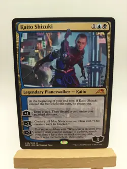** Kaito Shizuki ** Kamigawa Neon Dynasty MTG Mythic Planeswalker Dimir - Image 1