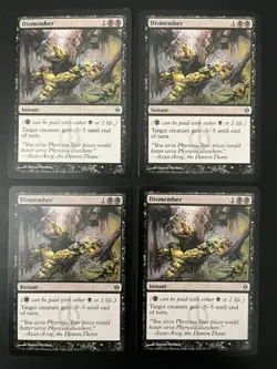 MTG- Dismember x4 - New Phyrexia - Image 1