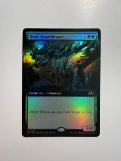 Regal Imperiosaur (Extended Art) 389 MTG Aetherdrift Foil - Image 1