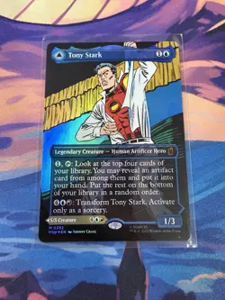 x1 Tony Stark The Invincible Iron Man (392) - Foil - Borderless M MTG Marvel - Image 3