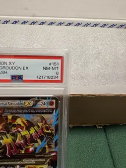 Pokemon TCG: Primal Groudon EX XY Primal Clash Full Art #151/160, PSA 8 NM-MT - Image 3