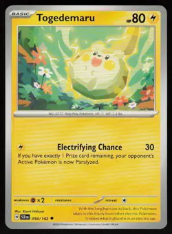 Togedemaru 54/142 Uncommon Stellar Crown Pokemon Near Mint - Image 1