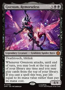 MTG Gwenom Remorseless [Marvel's Spider-Man] Near Mint Magic IN HAND SHIPS TODAY - Image 1