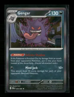 Pokemon Gengar POR 050/088 Holo Stage 2 Shadow 130 HP Mind Jack English 2026 - Image 1