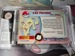 ACE 10 TOPPS Persian Series 1 Wave 2 SILVER FOIL #53 Pokemon Pop 1 Label Match - Image 3