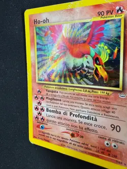 Pokemon Ho-Oh 7/64 Neo Revelation Rara Holo Swirl Unlimited Wizards ITA Vintage - Image 4