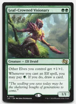 Leaf-Crowned Visionary - NM - J25 Foundations Jumpstart # 683 - MTG Magic - Image 1