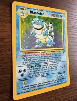 Blastoise 2/130 Base Set 2 Holo Swirl Rare 2000 100HP Pokemon Card LP+ - Image 2