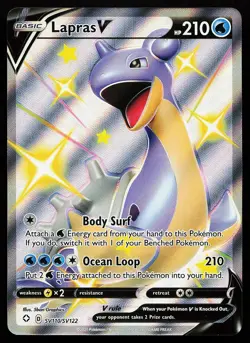 Lapras V SV110/SV122 Holo Shining Fates Shiny Vault Pokemon Card - Image 1