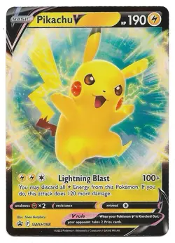 Pikachu V SWSH198 2022 Pokemon SWSH: Sword & Shield Promo Cards Holo - Image 1
