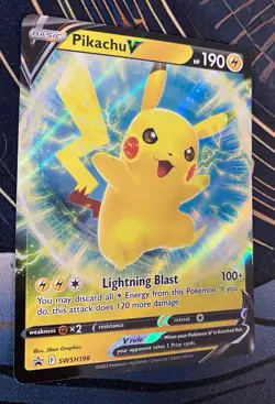 Pikachu V SWSH198 2022 Pokemon SWSH: Sword & Shield Promo Cards Holo - Image 5
