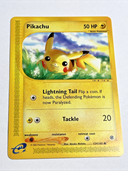 Pikachu 124/165 Expedition Base Set Regular Pokemon TCG - Image 1
