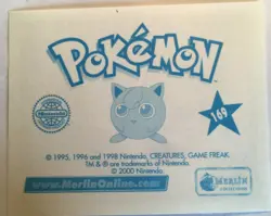 STICKERS POKEMON NEUF N°169 SPECTRUM MERLIN SERIE 2 DE 2000 - Image 2