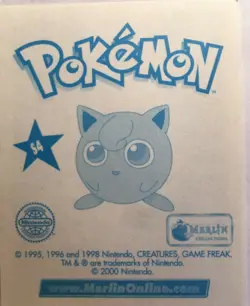 STICKERS POKEMON NEUF S4 BADGE FOUDRE MERLIN SERIE 2 DE 2000 - Image 2