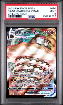 2021 POKEMON SWORD & SHIELD CHILLING REIGN #090 FULL ART/SANDACONDA VMAX PSA 9 - Image 1