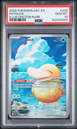 Pokemon TCG Psyduck 226/217 Me: Ascended Heroes IR Holo EN 2026 PSA 10 - Image 1