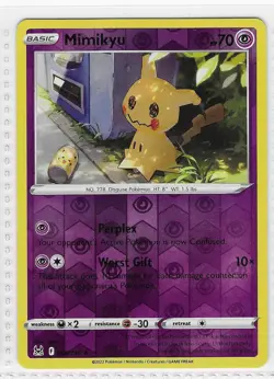 Mimikyu 080/196 Rare Lost Origin Pokemon Reverse Holo Near Mint - Image 1