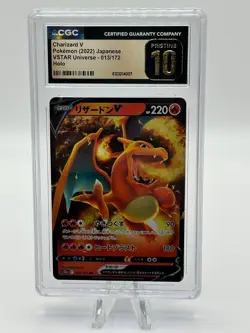 BLACK LABEL CGC 10 Pristine Charizard V 013/172 VSTAR Universe Holo Pokemon TCG - Image 1