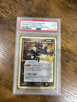 Pokemon 2021 Celebrations BSP Greninja Gold Star SWSH144 PSA 9 - Image 1