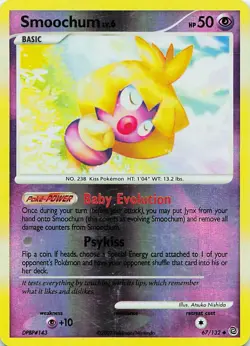 Smoochum 67/132 Uncommon Secret Wonders Pokemon Reverse Holo Moderately Played - Image 1