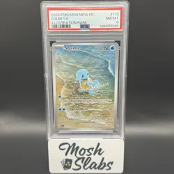 2023 POKEMON MEW EN-151 ILLUSTRATION RARE #170 SQUIRTLE PSA 8 - Image 1