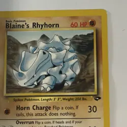 Blaine's Rhyhorn 65/132 Gym Challenge Regular-LP - Image 4