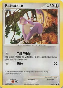 Rattata 103/132 Common Secret Wonders Pokemon Lightly Played - Image 1