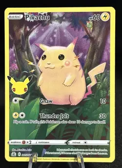 Pokemon TCG - Pikachu 005/025 Full Art Holo - Celebrations - NM - Image 1