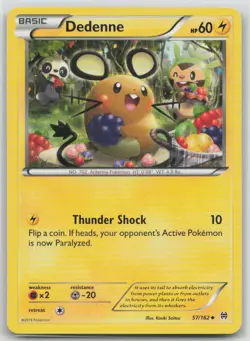 Dedenne 57/162 Uncommon BREAKthrough Pokemon Lightly Played - Image 1