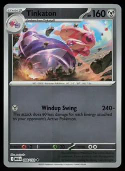 Tinkaton 098/132 Uncommon Mega Evolution Pokemon Reverse Holo Near Mint - Image 1