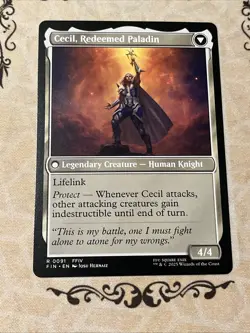 Cecil Dark Knight Regular Rare Final Fantasy Fin MTG Magic the Gathering Card - Image 2