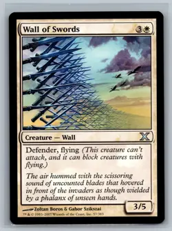 Magic The Gathering 10th Edition Wall of Swords #57/383 MTG TCG CCG Tenth - Image 1