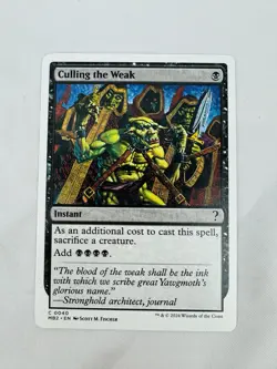 MTG Magic Mystery Booster 2 (White Border) X1 Culling the Weak (NM/M) - Image 1