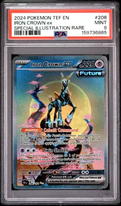 Iron Crown EX 206/162 Special Illustration Rare Pokemon PSA 9 *865 - Image 1