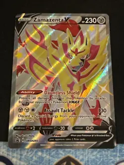 Zamazenta V SWSH293 Full Art Shiny Black Star Promo Pokemon TCG NM/Near Mint - Image 1