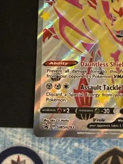 Zamazenta V SWSH293 Full Art Shiny Black Star Promo Pokemon TCG NM/Near Mint - Image 2