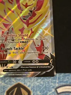 Zamazenta V SWSH293 Full Art Shiny Black Star Promo Pokemon TCG NM/Near Mint - Image 3