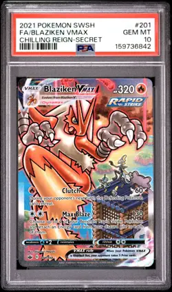 Blaziken Vmax 201/198 Secret Chilling Reign Pokemon PSA 10 *842 - Image 1