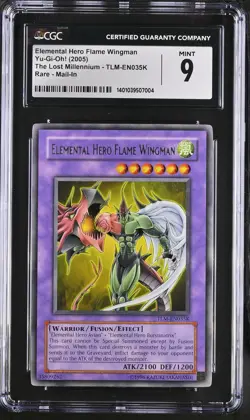 Elemental Hero Flame Wingman TLM-EN035K Mail-in Yu-gi-oh! CGC 9 Mint *004 - Image 1