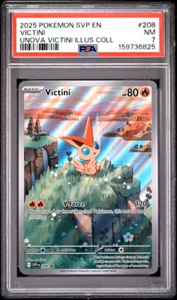 Victini 208 Unova Illustration Collection Pokemon PSA 7 *825 - Image 1