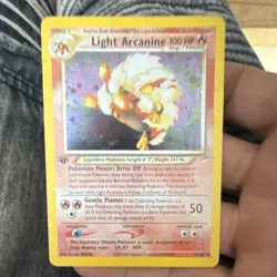 Pokemon TCG Light Arcanine 12/105 Neo Destiny Holo Rare Unlimited HP100 EN - Image 1
