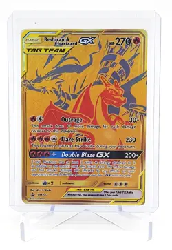 Pokemon TCG Reshiram & Charizard GX SM247 Ultra Rare Tag Team NM/M - Image 1
