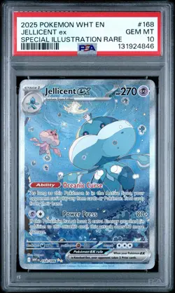 2025 POKEMON WHT EN-WHITE FLARE SPECIAL ILLUSTRATION RARE JELLICENT EX PSA 10 - Image 1