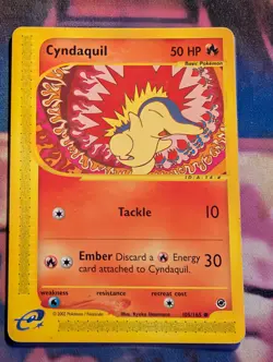 Cyndaquil 105/165 Expedition normal Pokemon LP - Image 1