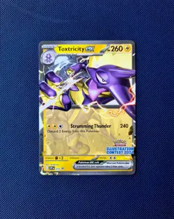 Toxtricity EX SVP215 Black Star Promo NM Illustration Contest 2024 Pokemon TCG - Image 1