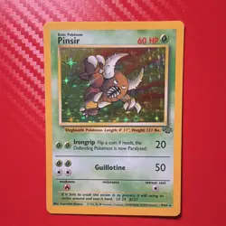 Pokemon Pinsir 9/64 Jungle Holo Rare 60 HP Unlimited English - Image 1